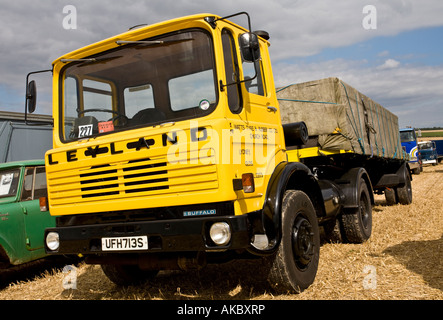 1976-Leyland Buffalo Zugmaschine mit Tieflader, Reg-Nr. 713S, UFH bei Great Dorset Steam Fair, England, UK. Stockfoto