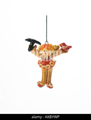 Weihnachtskugeln Weihnachten Xmas Ornament Cookie Mädchen Acrobat Stockfoto