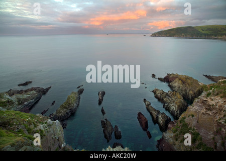 Sonnenuntergang von Looe Insel cornwall Stockfoto