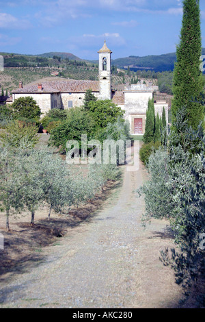 14. Jahrhundert Kloster von Santa Maria Novella, in der Nähe von Radda in Chianti, Italien Stockfoto