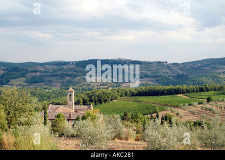 12. Jahrhundert Priorat Santa Maria Novella in der Nähe von Radda in Chianti, Italien Stockfoto