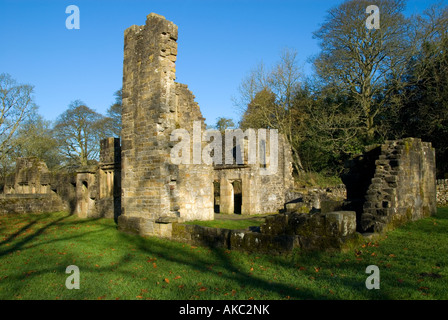 Wycoller Hall, stammt aus dem 16. Jahrhundert, Wycoller, Lancashire, UK Stockfoto