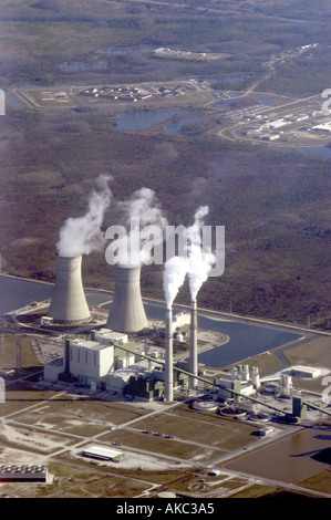 Luftbild des Kernkraftwerks South Florida USA Stockfoto
