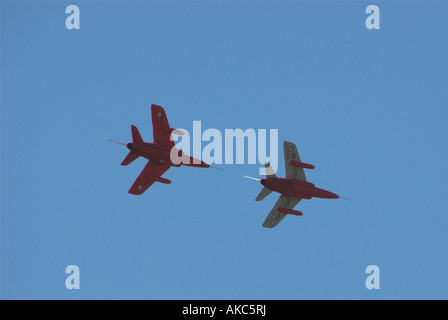 Zwei Folland Gnat auf Anzeige bei Shoreham Airshow 2007. Stockfoto