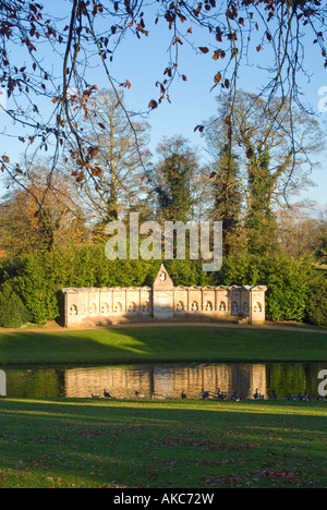 Der Tempel des britischen Worthies, Stowe Landscape Gardens, Buckinghamshire, England Stockfoto