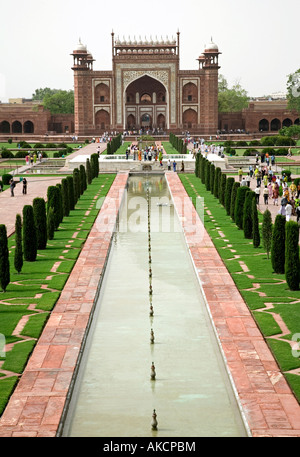 Ornamental Gardens. Taj Mahal. Agra. Indien Stockfoto