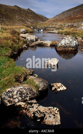 Blick entlang Tavy Spalten auf Dartmoor, Devon, England Stockfoto