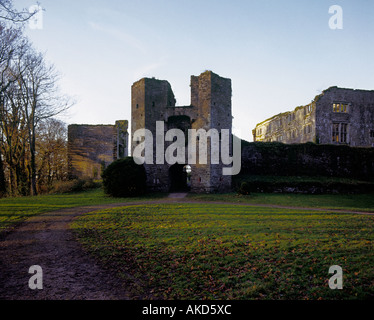Torhaus zu den Ruinen von Berry Pomeroy Castle östlich von Totnes in South Devon Stockfoto