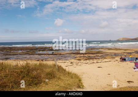 Strand in Constantine Bay, Cornwall, Großbritannien Stockfoto