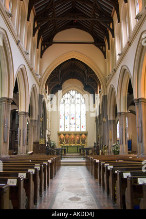 Innenraum der Kirche Allerheiligen, Fulham, London, england Stockfoto