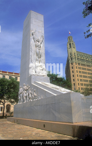 Das San Antonio Denkmal für die Helden der Unabhängigkeit von Texas am Alamo USA Stockfoto