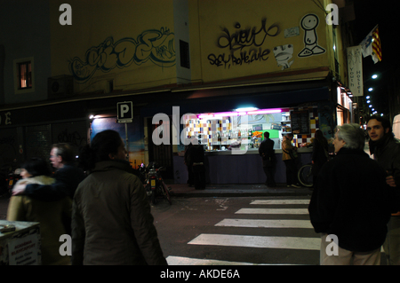 Stadtteil Cuitat Vella in Barcelona, Spanien. Stockfoto