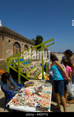 Souvenir-Stand von der Strandpromenade Constanta Schwarzmeerküste Rumänien Stockfoto