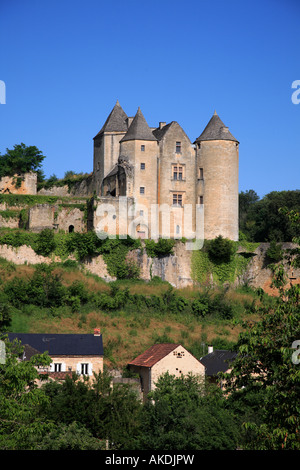 Das Château von Salignac-Eyvigues Stockfoto