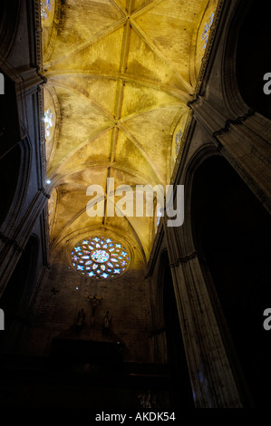 Spanien Andalusien Sevilla Kathedrale der Retrochor Altar und Chor Stockfoto