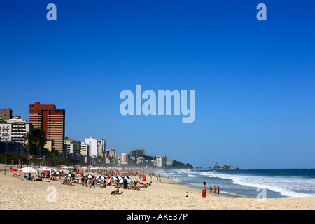 schöne Ipanema-Leblon-Strand in Rio De Janeiro Brasilien Stockfoto