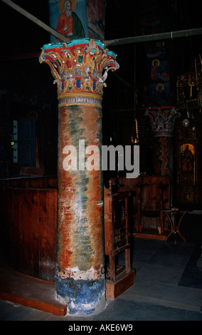 Europa, Griechenland, Lesbos, Männerkloster Limonos, Gestiftet von Ignatios Agallianos, Innenansicht Kirche Stockfoto