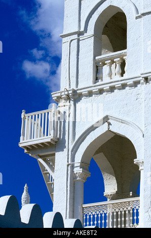 OM, Altstadt von Muscat, Minarett der Moschee "Masjid Al-Zuwawi" in der Altstadt von Muscat, Muscat, Oman Stockfoto