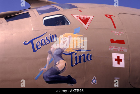 RAF HANDLEY SEITE VICTOR TANKER NOSE ART VON GOLF-KRIEG Stockfoto