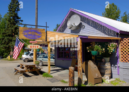 Mountain High Pizza Pie Restaurant in Town von Talkeetna Alaska AK Enttarnung im Norden in der Nähe von Denali Nationalpark Mt McKinley Parks Stockfoto