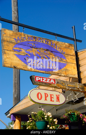 Mountain High Pizza Pie Restaurant in Town von Talkeetna Alaska AK Enttarnung im Norden in der Nähe von Denali Nationalpark Mt McKinley Parks Stockfoto