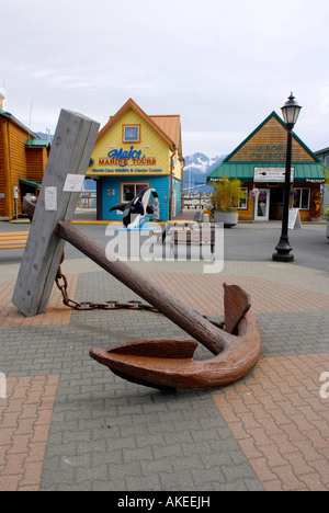 Memorial Anker gewidmet denen, die 27. März 1964 bei Erdbeben ums Leben gekommen Seward Alaska AK U S USA Kenai Stockfoto