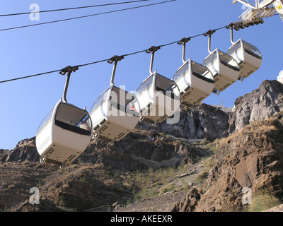 Standseilbahn in Fira Santorini Kykladen Griechenland Stockfoto