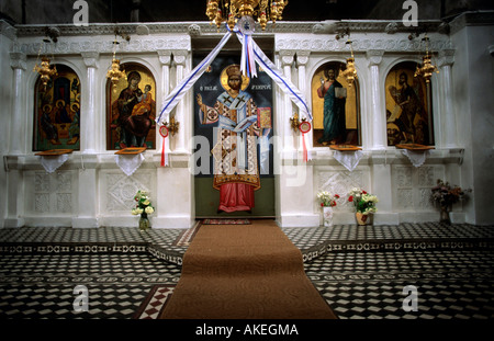 Griechenland, Feres, Byzantinische Kirche Panagia Kosmotiraj Stockfoto