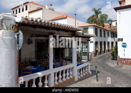 Restaurant in der Altstadt (Zona Velha), Funchal, Madeira, Portugal Stockfoto