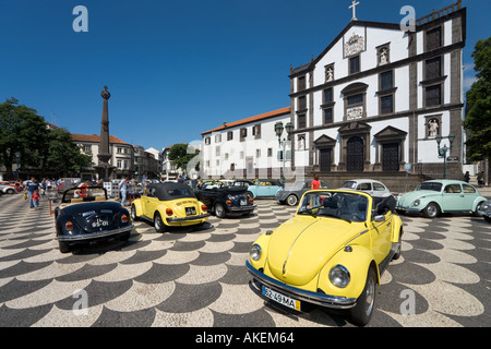 Volkswagen Auto treffen (Clube Carocha da Madeira), Praca Municipio (Hauptplatz), Funchal, Madeira, Portugal Stockfoto