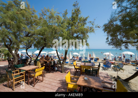 Am Strand Taverne, Tsilivi, Zakynthos, Ionische Inseln, Griechenland Stockfoto