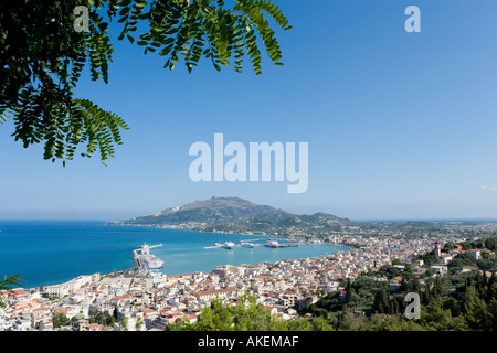 Panoramablick, Bochali, Zakynthos-Stadt, Zakynthos (Zante), Ionische Inseln, Griechenland Stockfoto