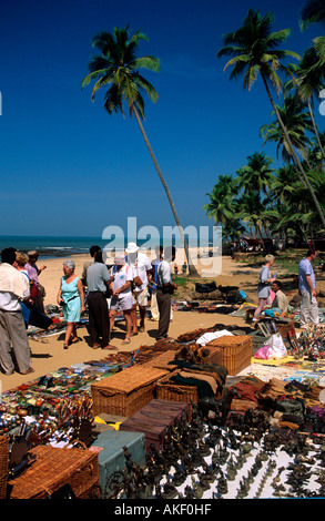 Indien, Goa, Bezirk Bardez, Anjuna, bin Hippie-Flohmarkt Stockfoto