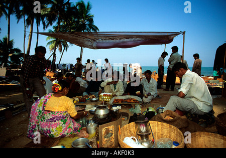 Indien, Goa, Bezirk Bardez, Anjuna, bin Hippie-Flohmarkt Stockfoto