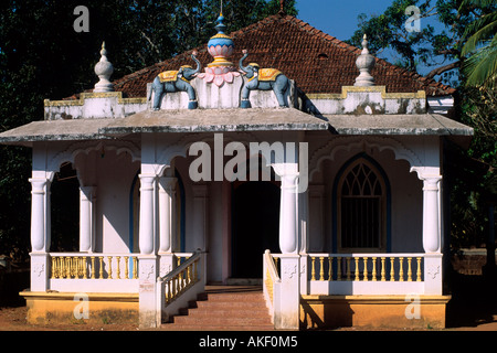 Indien, Goa, Bezirk Bardez, Anjuna, Hindu-Tempel Stockfoto