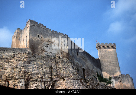 Das 11. Jahrhundert Schloss bei Beaucaire Stockfoto