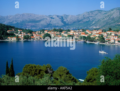 Zupa, Cavtat, tagsüber Buchtblick Stockfoto