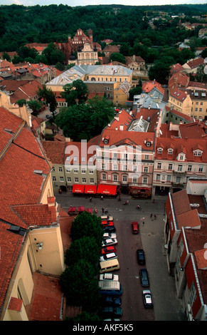 Osteuropa, Litauen, Vilnius, Blick Vom Turm der Kirche St. Johannes Auf sterben Straße Sv. Jono Stockfoto