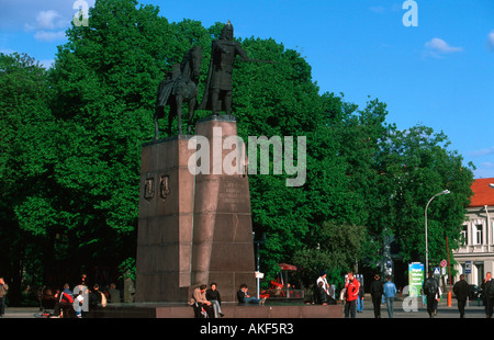Osteuropa, Litauen, Vilnius, Denkmal des Stadtgründers Gediminas (Errichtet 1996) Stockfoto