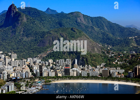 Luftaufnahme von Botafogo aus den Zuckerhut in Rio De Janeiro Brasilien Stockfoto