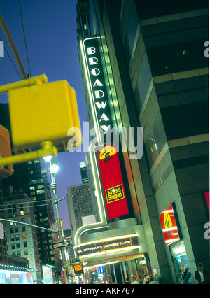 Broadway, Nacht Stockfoto