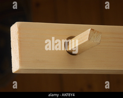 Ein Square Peg In eine Runde Bohrung Stockfoto