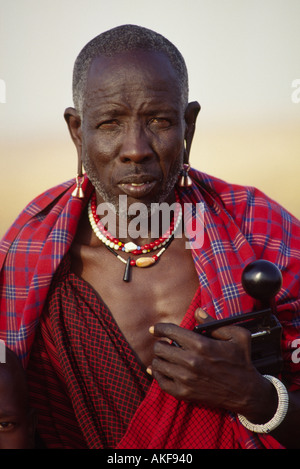 Massai Elder Tansania Afrika Stockfoto