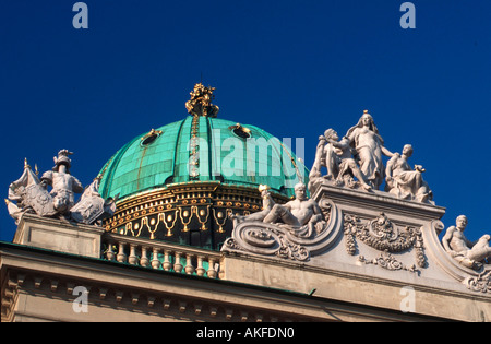 Wien 1, Michaelerplatz, findet am Michaelertrakt (Nordfassade der Hofburg), Blick Vom Inneren Burghof Stockfoto