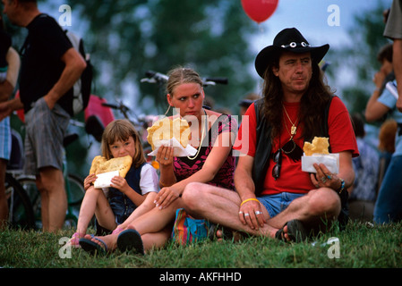 Das Donauinselfest ist ein jährliches Open-Air-freie Musik-Festival in Wien, Österreich Stockfoto