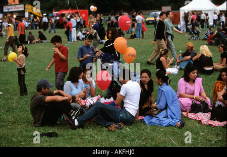 Das Donauinselfest ist ein jährliches Open-Air-freie Musik-Festival in Wien, Österreich Stockfoto