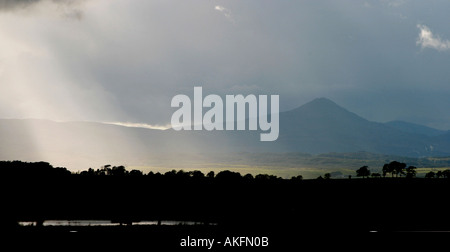 BEN LOMOND UND DIE WECHSELNDEN WETTERLAGEN IM TROSSACHS BEREICH DER ZENTRAL-SCHOTTLAND Stockfoto