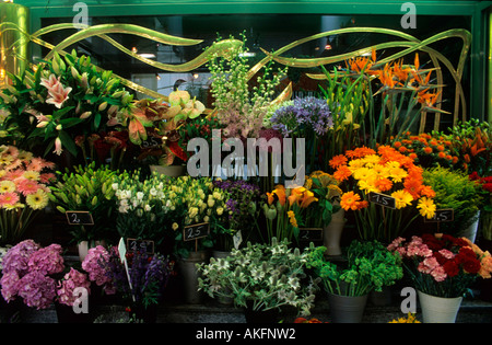 Österreich, Wien, Kärtnerstrasse, Blumen-Kiosk Stockfoto