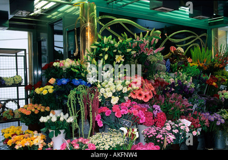 Österreich, Wien, Kärtnerstrasse, Blumen-Kiosk Stockfoto