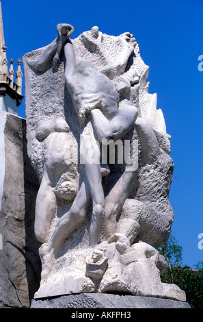 Wien i., Helmut-Zilk-Platz Sprachlernspiels Dem Palais Erzherzog Albrecht, Mahnmal Gegen Krieg Und Faschismus von Alfred Hrdlicka Stockfoto